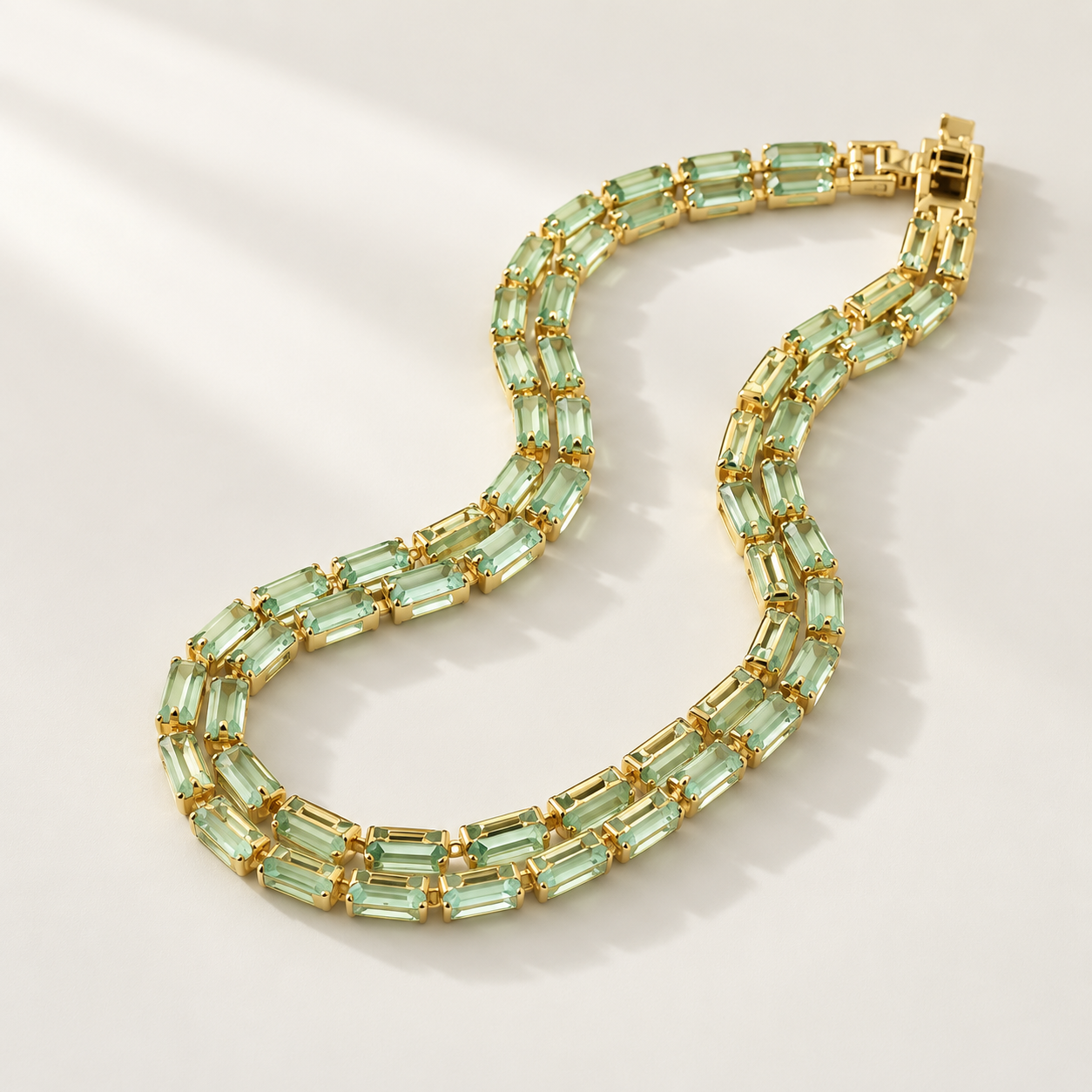 Sage Green Crystal Bracelet